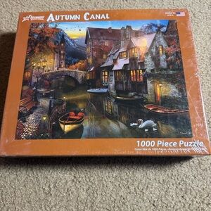 Autumn Canal 1000 Piece Puzzle - Orange